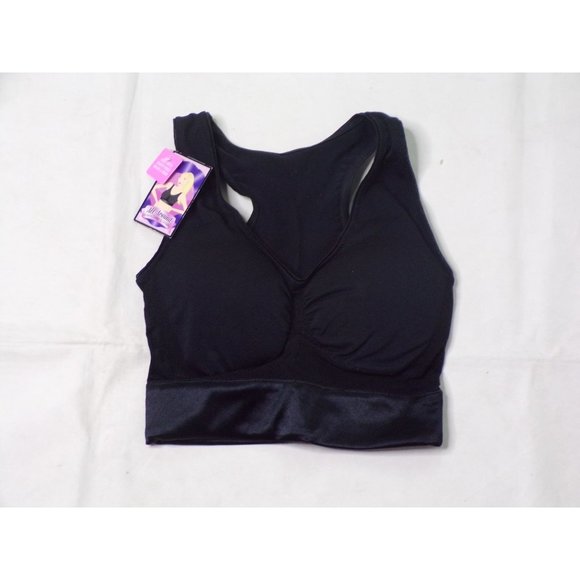 SPANX All Around Slimmer & Shine Crop Racerback Wireless Bra Black Small NEW - Picture 4 of 8